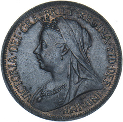 1901 Halfpenny - Victoria British Bronze Coin - Very Nice