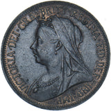 1901 Halfpenny - Victoria British Bronze Coin - Very Nice