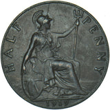1919 Halfpenny - George V British Bronze Coin - Very Nice