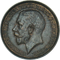 1925 Halfpenny - George V British Bronze Coin - Very Nice