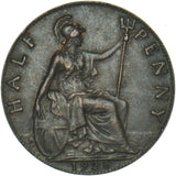 1925 Halfpenny - George V British Bronze Coin - Very Nice