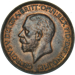 1929 Halfpenny - George V British Bronze Coin - Very Nice