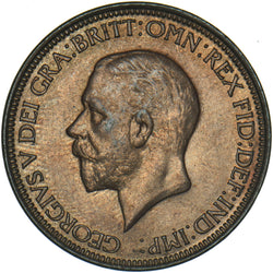 1929 Halfpenny - George V British Bronze Coin - Superb