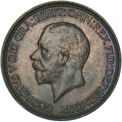 1933 Halfpenny - George V British Bronze Coin - Superb