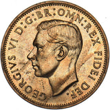 1950 Proof Halfpenny - George VI British Bronze Coin - Superb