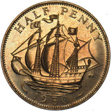 1950 Proof Halfpenny - George VI British Bronze Coin - Superb