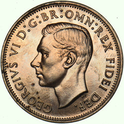 1951 Proof Halfpenny - George VI British Bronze Coin - Superb