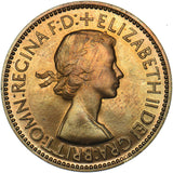 1953 Proof Halfpenny - Elizabeth II British Bronze Coin - Superb