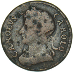 1673 Farthing - Charles II British Copper Coin