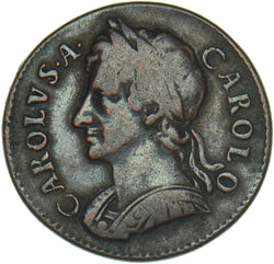 1674 Farthing - Charles II British Copper Coin - Nice
