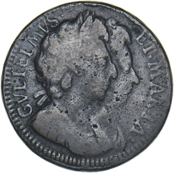 1694 Farthing - William & Mary British Copper Coin