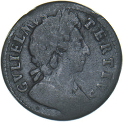 1697 Farthing - William III British Copper Coin