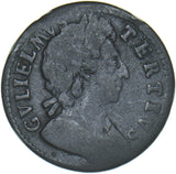 1697 Farthing - William III British Copper Coin