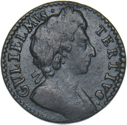 1700 Farthing (Unbarred A’s) - William III British Copper Coin - Nice