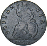 1700 Farthing (Unbarred A’s) - William III British Copper Coin - Nice