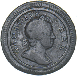1719 Farthing - George I British Copper Coin