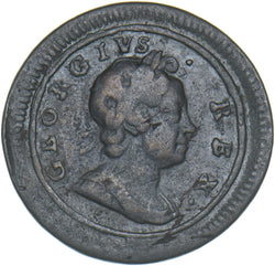 1720 Farthing - George I British Copper Coin