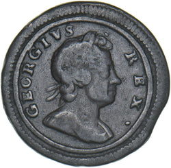 1721 Farthing - George I British Copper Coin