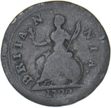 1722 Farthing - George I British Copper Coin