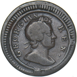 1724 Farthing - George I British Copper Coin