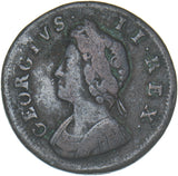 1731 Farthing - George II British Copper Coin