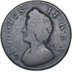 1731 Farthing - George II British Copper Coin