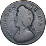 1731 Farthing - George II British Copper Coin