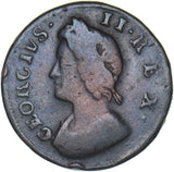 1736 Farthing - George II British Copper Coin