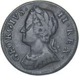 1746 Farthing - George II British Copper Coin - Nice