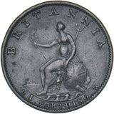 1799 Farthing - George III British Copper Coin - Nice