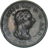 1807 Farthing - George III British Copper Coin - Nice