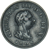 1806 Farthing - George III British Copper Coin - Nice