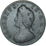 1731 Farthing - George II British Copper Coin