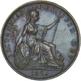 1825 Farthing - George IV British Copper Coin - Very Nice