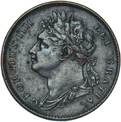 1825 Farthing - George IV British Copper Coin - Nice