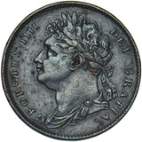 1825 Farthing - George IV British Copper Coin - Nice