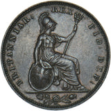 1826 Farthing - George IV British Copper Coin - Very Nice