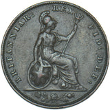 1834 Farthing - William IV British Copper Coin - Nice