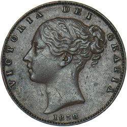 1838 Farthing - Victoria British Copper Coin - Very Nice