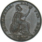 1840 Farthing - Victoria British Copper Coin - Very Nice