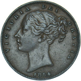 1854 Farthing - Victoria British Copper Coin - Nice