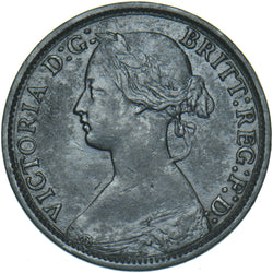 1863 Farthing - Victoria British Bronze Coin - Nice