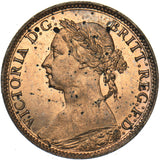 1890 Farthing - Victoria British Bronze Coin - Superb