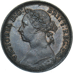 1891 Farthing - Victoria British Bronze Coin - Very Nice