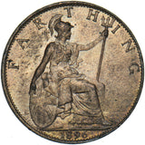 1896 Farthing - Victoria British Bronze Coin - Superb