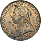 1896 Farthing - Victoria British Bronze Coin - Superb