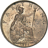 1896 Farthing - Victoria British Bronze Coin - Superb