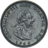 1799 Farthing - Victoria British Bronze Coin - Very Nice