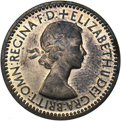 1953 Proof Farthing - Elizabeth II British Bronze Coin - Superb