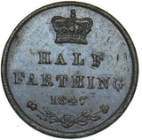 1847 Half Farthing - Victoria British Copper Coin - Nice